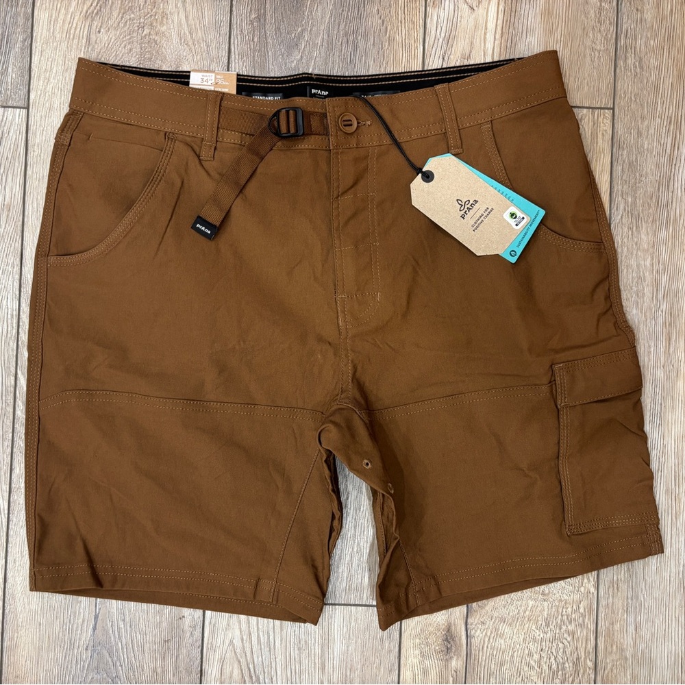 Prana Men’s Stretch Zion Short II - sepia brown - Size 34 waist, 8 length. New!